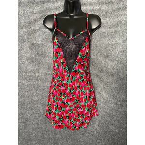 Vintage Victorias Secret Slip Dress Gold Label Mini Chimese Size S Floral Satin